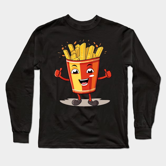 kawaii french fries T-Shirt cute Long Sleeve T-Shirt by nonagobich